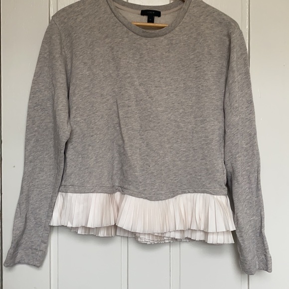 JCrew sweatshirt with flutter bottom - Picture 4 of 5